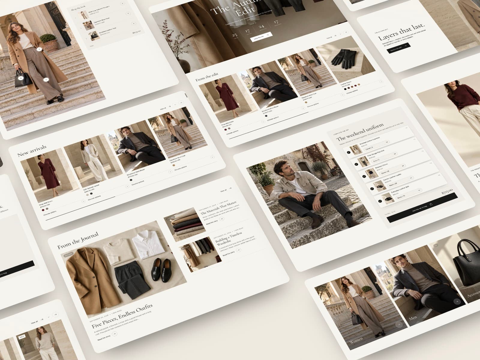 Pages of the Ani preset arranged as a collage