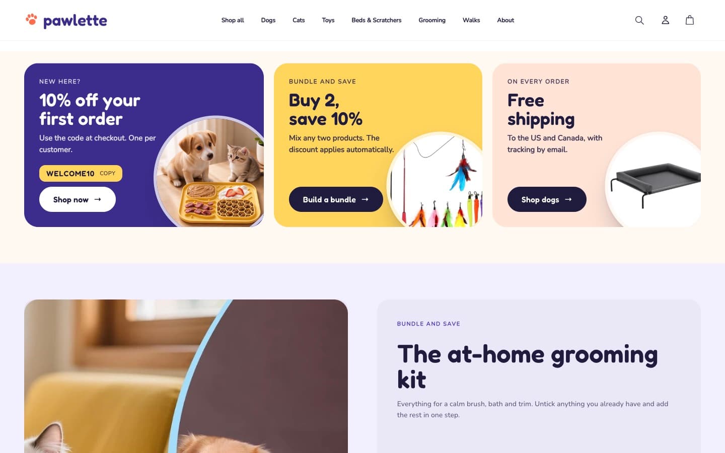 Pawlette: Offer cards